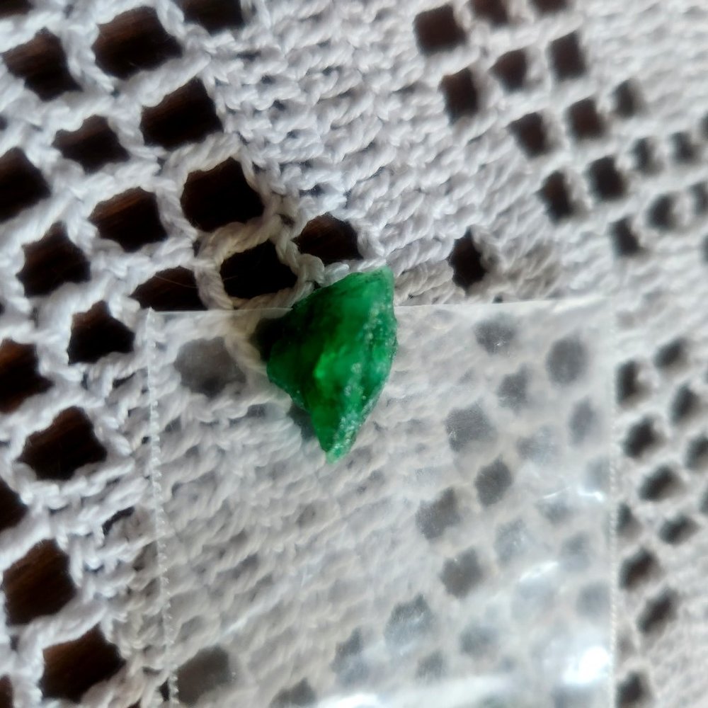 Pair of Green Raw Emerald Stones Great for Collecting and Jewelry Making
